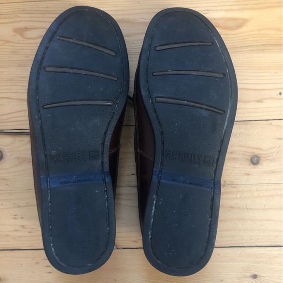 Sperry Men's Brown Leather Boat Mako Collection Shoes Size 10.5 - Picture 10 of 10